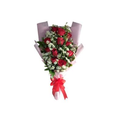 Buket bunga mawar merah asli fresh Merah JABODETABEK