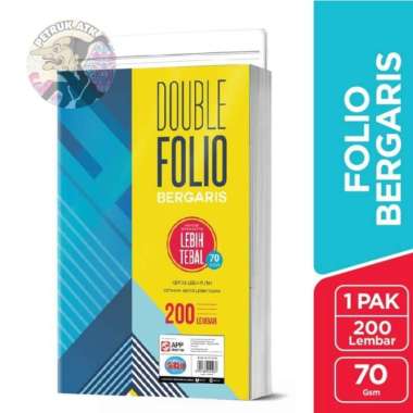 [PAK] KERTAS DOUBLE FOLIO BERGARIS SIDU 200 LEMBAR