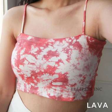 ELLIPSESINC Tank Top Crop dan Tank Top Panjang Tie Dye CROP L LAVA