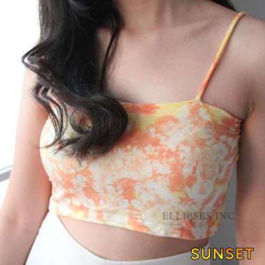 ELLIPSESINC Tank Top Crop dan Tank Top Panjang Tie Dye CROP L SUNSET