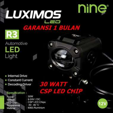 LAMPU LED TEMBAK SOROT SPOT LASER 2 WARNA ORIGINAL 9NINE LUXIMOS R3