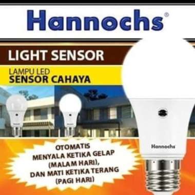 Lampu LED Sensor Cahaya Hannochs 6 watt light sensor 6w hannoch Putih