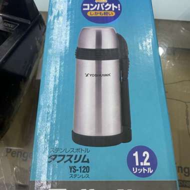 Termos Stainless Yoshikawa 1.2liter Botol Minum Mulut Lebar Mudah Cuci