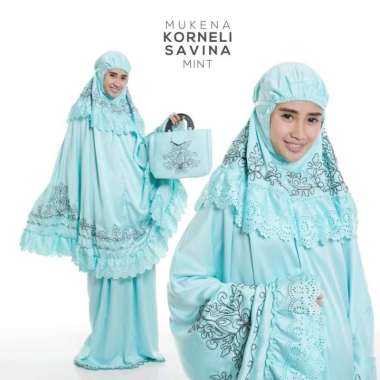 GROSIR MUKENA TERMURAH VELVET SAVINA (HIJAU MINT)