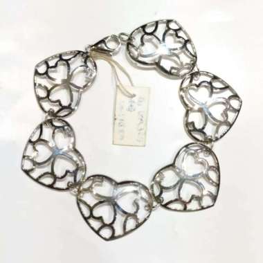 Gelang Tangan Dewasa Fashion Hati Emas Putih 750