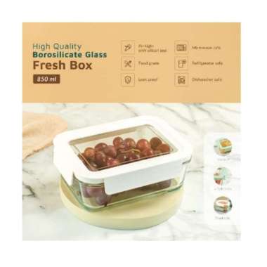 Dowado Borosilicate Glass Fresh Box 850ml - White