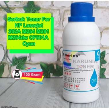 Serbuk Toner Printer HP Laserjet 202A M254 M281 M254dw CF501A Cyan Biru
