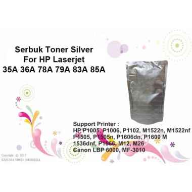Serbuk CMT Toner Xenuine Silver Cartridge For HP 35A 36A 78A 79A 83A 85A Monochrome