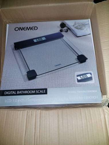 Timbangan Badan Digital Onemed EB 9090 Timbangan Badan Kaca Elegan