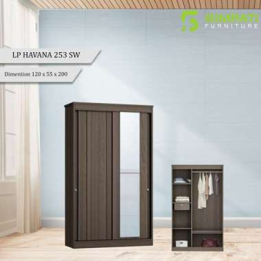 Lemari Pakaian 2 Pintu Sliding Siantano LP Havana 253 SL