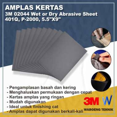 Amplas Kertas 3M-PN 02044 401Q P-2000 IMP WOD 50 Sht/Slv, 5 Slv/Ctn