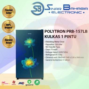 POLYTRON PRB-157LB KULKAS 1 PINTU (NEW) (KHUSUS BANDUNG)