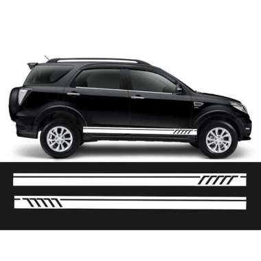 Stiker Body Samping Mobil Keren Cutting Sticker Striping Putih