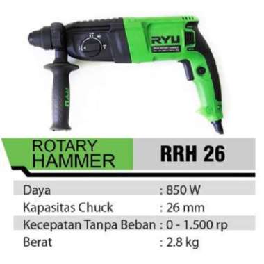 RYU Rotary Hammer RYU RRH 26 - Mesin Bor Bobok RYU RRH26