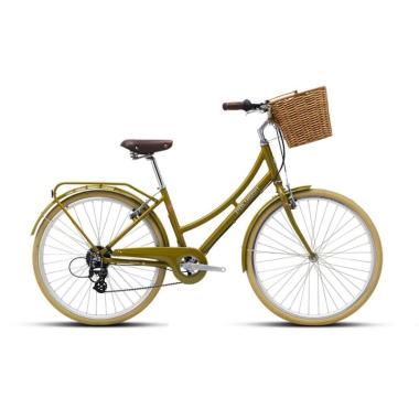 Polygon Sierra Oosten TA [26 inch] Sepeda Keranjang Rotan Vintage City Bike Green