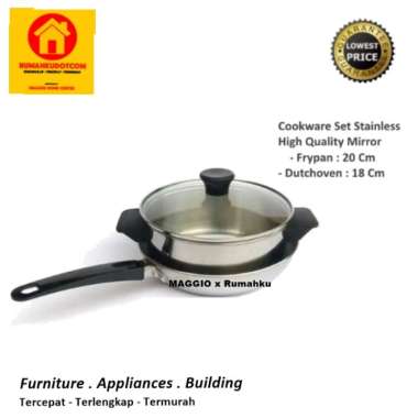 Panci Set - Teflon - Wajan - Panda SET - Maspion Jawa SILVER