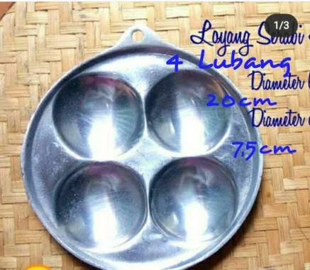 CETAKAN KUE MARTABAK MINI / LEKER 4 LUBANG - TANPA TUTUP putih