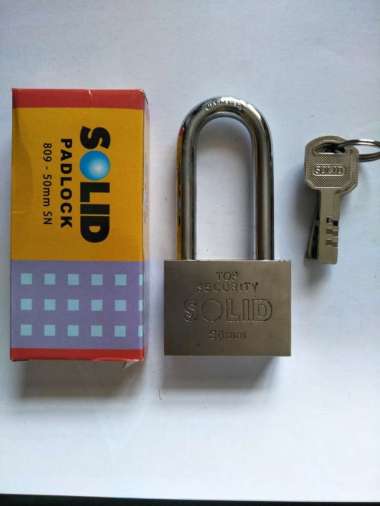 Gembok SOLID809L-50mm panjang - Gembok baja solid - Gembok 50mm -