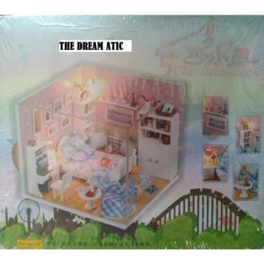 MINIATUR DIY MINIATURE DIY RUMAH MINIATUR DOLLHOUSE 3D RUMAH BONEKA THE DREAM ATIC