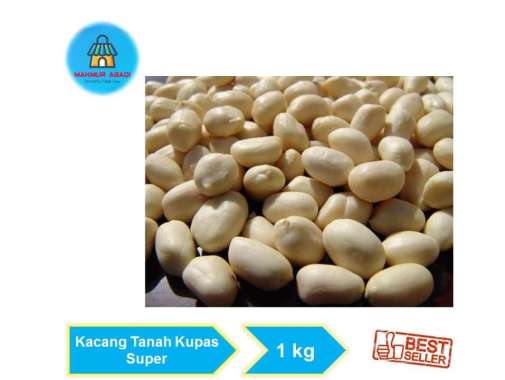 Kacang Tanah Mentah Kupas 1 kg - Makmur Abadi