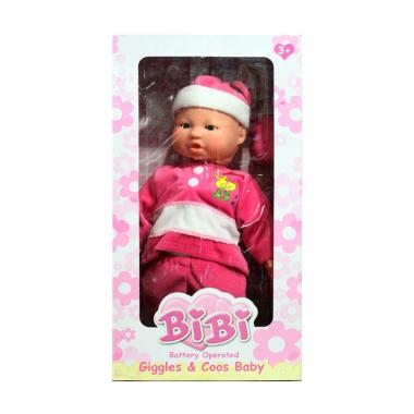 Momo Bibi Giggles & Coos Baby Mainan Boneka - Pink
