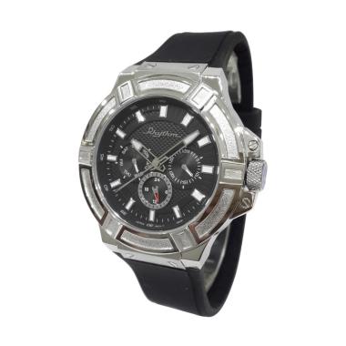 Rhythm SI1605R01 Rubber Jam Tangan Pria - Silver Silver