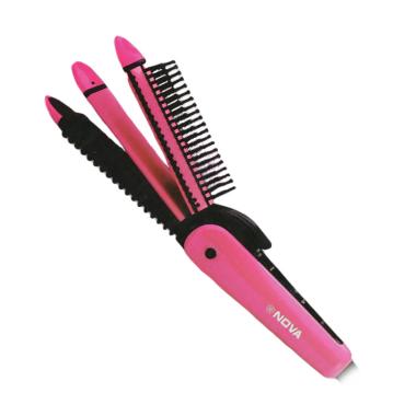 Terlaris Nova 3 in 1 NHC-8890 Hair Straightener Catokan Rambut