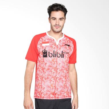 Li Ning Unisex Jersey Sudirman Cup Kaos Olahraga – Red
