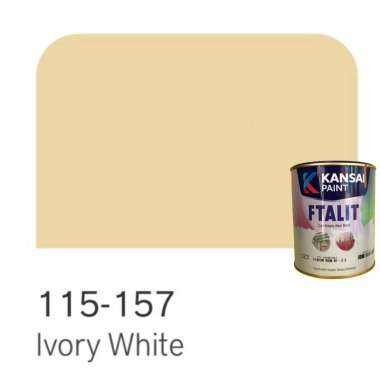 Cat Kayu dan Besi Kansai Paint Ftalit 1 kg Ivory White 157