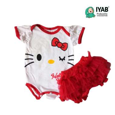 IYAB Baju Jumper Bayi Hello Kitty Perempuan 0-6 bulan Red