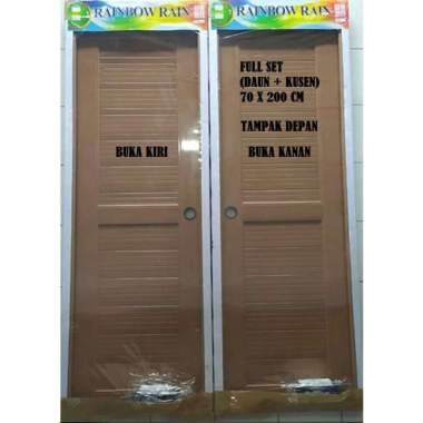 PINTU WC PINTU KAMAR MANDI PINTU PVC EXCLUSIVE FULL SET DAUN DAN KUSEN TINGGAL PAKAI 70X200 CM COKLA