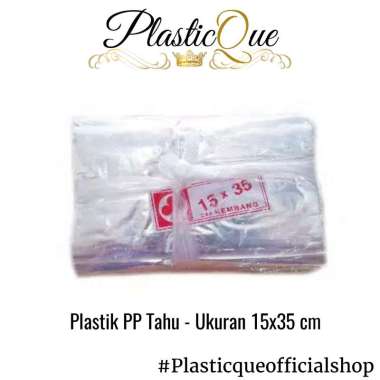 Kantong Plastik PP 15x35cm 15x35 cm Tipis Bening Transparan Tahu Food Grade Makanan 1 Ikat 5 Pack Ti