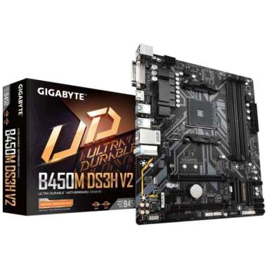 GIGABYTE Motherboard B450M B 450M DS3H V2 Hitam