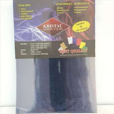 Mika Jilid Film KRISTAL A4 bening tebal 0.20 mm isi 100 lembar