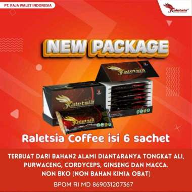 Kopi Herbal Raletsia Original Kuat dan Tahan Lama 1 box (6 sachet)