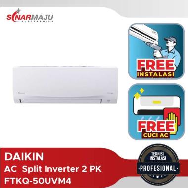 AC Inverter Daikin 2 PK FTKQ-50UVM4 / FTKQ50UVM4 Free Instalasi + Cuci AC White