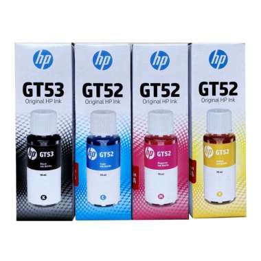 Paket Tinta HP GT52 CMY+GT53Black original