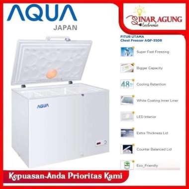 AQUA CHEST FREEZER AQF-350R / AQF350R / AQF 350R [319L] - GARANSI RESMI JADEBEK Putih