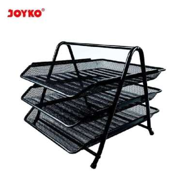 Jaring Besi Elevated Letter Tray Rak Kertas Dokumen [3 Susun] ( SET )