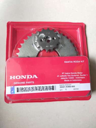 Gear set, rantai Honda Blade lama 110/Revo absolut 110/( KWB).