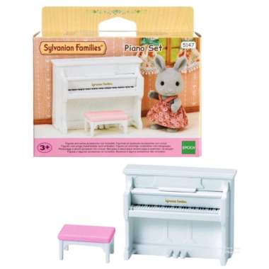 Sylvanian Family Piano Putih Set Plus Kursi