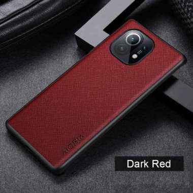 XIAOMI MI 11 CASE CANVAS CROSS PATTERN PREMIUM MI11 SOFTCASE Merah