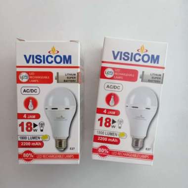 Lampu ajaib AC DC Visicom 18 Watt lampu emergensi E27 GENIUS