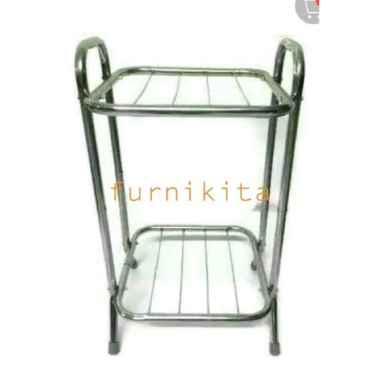 RAK STAINLESS DISPENSER RAK GALON AIR MEJA DISPENSER SUSUN 2 RAK GALON MEJA GALON RAK GUCI MEJA GUCI