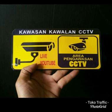 Stiker CCTV Keamanan Garasi Rumah dan halaman toko Dll