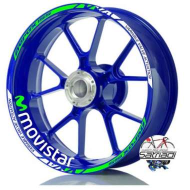 Stiker Velg Sticker Motor Decal Aerox 155 movistar 14 inch