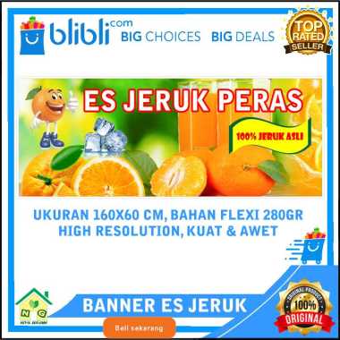 Nasya Gaulcomp Banner Spanduk Promosi Jualan Es Jeruk Peras