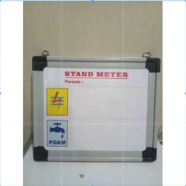 Papan Stand meter pln dan pdam / white board stand meter pln / pln / pdam / papan white board