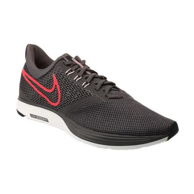NIKE Men Running Zoom Strike Sepatu Lari Pria - Black Red [AJ0189-004]