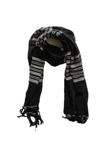 Pasmina Panjang Scarf Leher Lurik Scarf Tenun Tangan Toska Tua Gesyal Syal Persegi Panjang